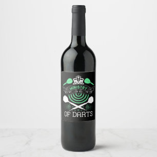 Etiqueta Para Botella De Vino Darts - Ministerio De Dardos