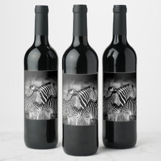 Etiqueta Para Botella De Vino Dazzle de cebra