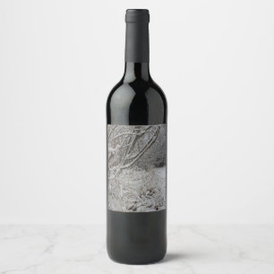 Etiqueta Para Botella De Vino Debajo de una manta de la nieve
