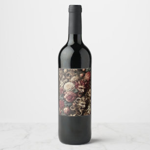 Etiqueta Para Botella De Vino Decadent Devilry - Barroco gótico