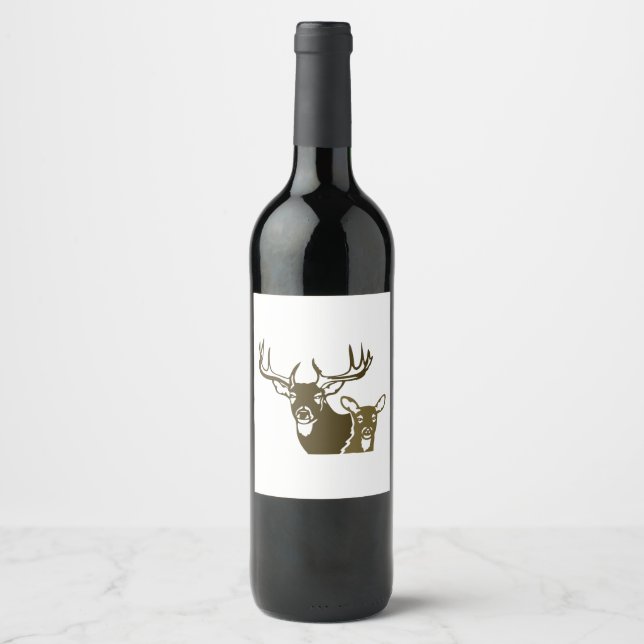 Etiqueta Para Botella De Vino Deer (Anverso)