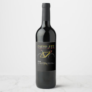 Etiqueta Para Botella De Vino Definición Graciosa Bicicleta Addict Gift para