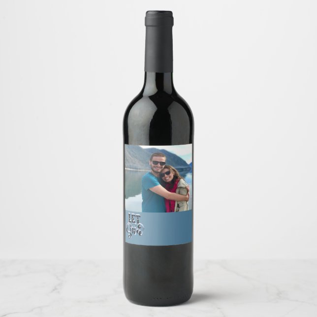 Etiqueta Para Botella De Vino Dejen que nieve Personalizado foto (Anverso)