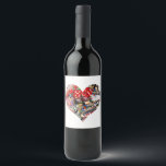 Etiqueta Para Botella De Vino Delicia de los jugadores - Collage de iconos de La<br><div class="desc">* Hermoso regalo para pareja de recién casados / Boda en Las Vegas</div>