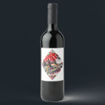 Etiqueta Para Botella De Vino Delicia de los jugadores - Collage de iconos de La<br><div class="desc">* Dentro de esta forma de carta de juego encontrarás un divertido collage de Las Vegas con muchos íconos coloridos,  desde el letrero de Las Vegas hasta la mesa de craps,  dados rojos,  máquinas tragamonedas,  bingo y más íconos de Las Vegas: ¡un verdadero deleite para los jugadores!</div>