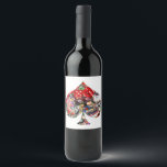 Etiqueta Para Botella De Vino Delicia de los jugadores - Collage de iconos de La<br><div class="desc">* Pala Iconos de Las Vegas en forma de carta</div>