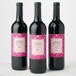 Etiqueta Para Botella De Vino Delicios de verano
