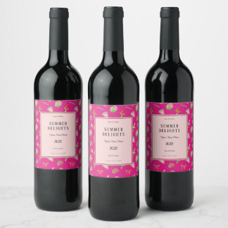 Etiqueta Para Botella De Vino Delicios de verano