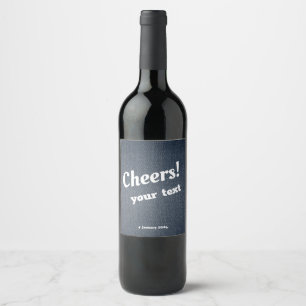 Etiqueta Para Botella De Vino Denim, etiqueta de regalo de jeans