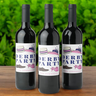 Etiqueta Para Botella De Vino Derby Fiesta Gorra zapata a la marina de adormider