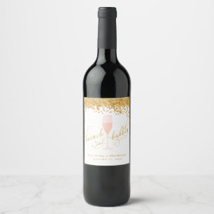 Etiqueta Para Botella De Vino Desayuno Brunch y Burbujeante para Solteras Compro