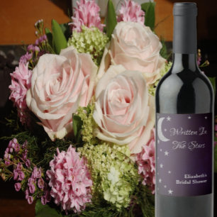 Etiqueta Para Botella De Vino Despedida de soltera Escrito En Las Estrellas