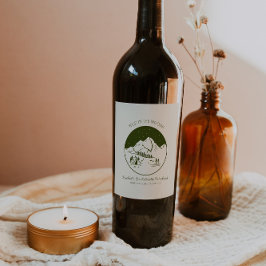 Etiqueta Para Botella De Vino Despedida de soltera personalizada en el campament