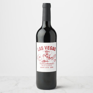 Etiqueta Para Botella De Vino Despedida de soltera personalizada en Las Vegas