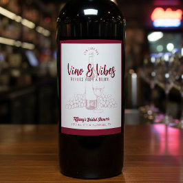 Etiqueta Para Botella De Vino Despedida de soltera Vino & Vibes