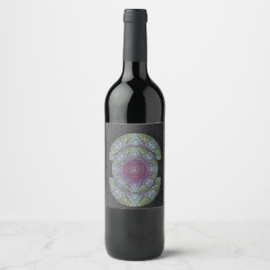 Etiqueta Para Botella De Vino Despertar Zen, reiki, curación, chakra