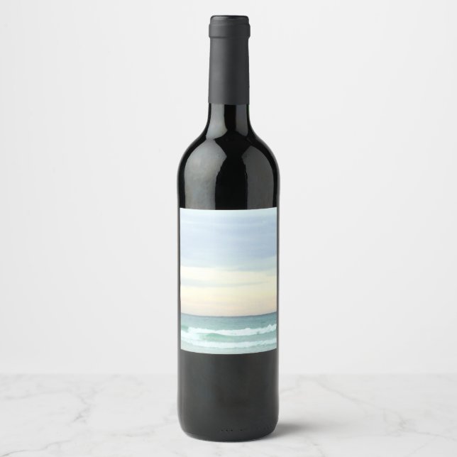 Etiqueta Para Botella De Vino Destin Ocean Stationary (Anverso)