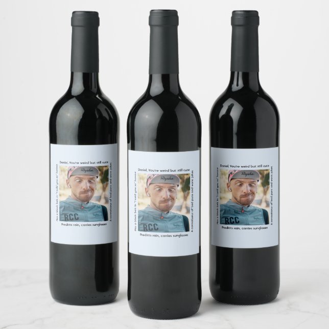 Etiqueta Para Botella De Vino Detalles personalizados Características divertidas (Botellas)