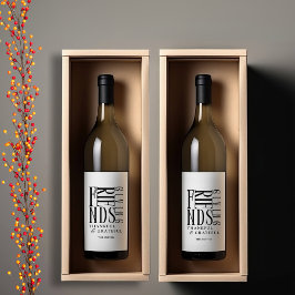 Etiqueta Para Botella De Vino Día de Acción de Gracias Minimalista Moderna