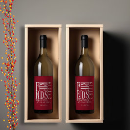 Etiqueta Para Botella De Vino Día de Acción de Gracias Minimalista Moderno
