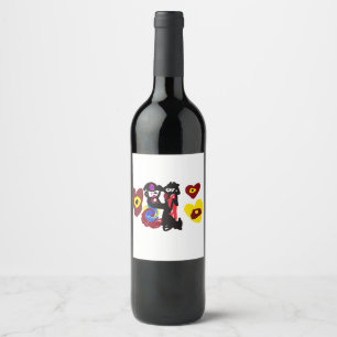 Etiqueta Para Botella De Vino día de baile de ensueño de San Valentín