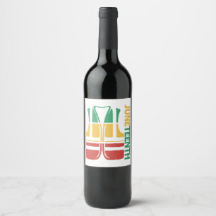 Etiqueta Para Botella De Vino Día de la Libertad Chaleco Compañero Swagazon Asoc