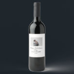 Etiqueta Para Botella De Vino Día de San Valentín feliz foto de pareja moderna s<br><div class="desc">Diseño para pareja amor</div>