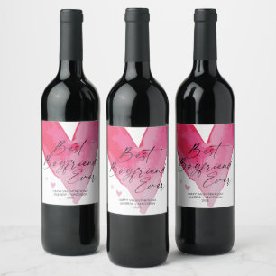 Etiqueta Para Botella De Vino Día de San Valentín Mejor Novio Regalo Girlfriend
