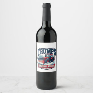Etiqueta Para Botella De Vino Día de toma de mando del servicio de traslado de c