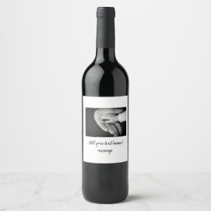 Etiqueta Para Botella De Vino día del padre hijo padre papá agregar foto texto p