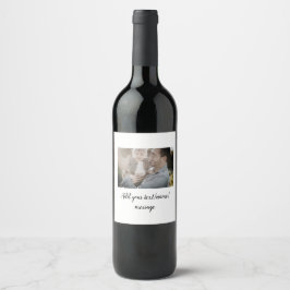 Etiqueta Para Botella De Vino día del padre hijo padre papá agregar foto texto p