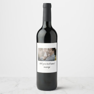 Etiqueta Para Botella De Vino día del padre hijo padre papá agregar foto texto p