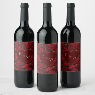 Etiqueta Para Botella De Vino Dichoso jardín de claveles personalizados en el ma