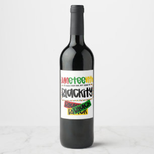 Etiqueta Para Botella De Vino Diecinueve Blackity Black Black Funny