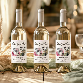 Etiqueta Para Botella De Vino Dijo Que Oui Paris Bridal Shower Parich Brunch
