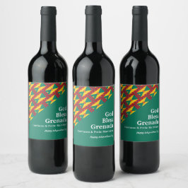 Etiqueta Para Botella De Vino DIOS BENEFICIO | GRENADA Green | Granadino