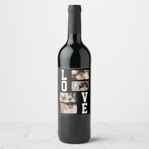 Etiqueta Para Botella De Vino Diseña tu propio collage de 4 fotos