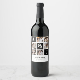 Etiqueta Para Botella De Vino Diseña tu propio collage de 6 fotos
