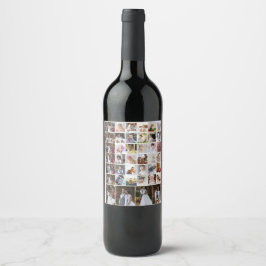 Etiqueta Para Botella De Vino Diseñar su propio Collage de fotos de 40