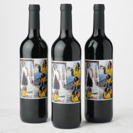 Etiqueta Para Botella De Vino Diseñar su propio Collage de fotos de 5