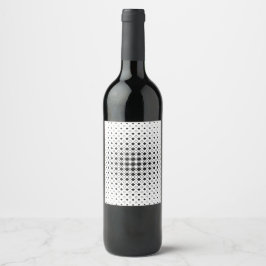 Etiqueta Para Botella De Vino Diseño abstracto minimalista en blanco y negro