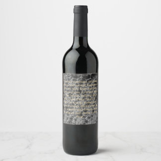 Etiqueta Para Botella De Vino Diseño de burbuja gris