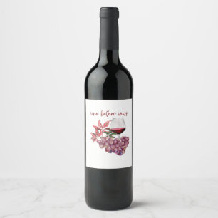 Etiqueta Para Botella De Vino Diseño de despedida de soltera Vino Before Vows