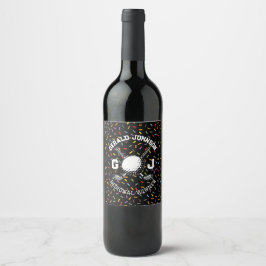 Etiqueta Para Botella De Vino Diseño de monograma de golf personalizado para pue