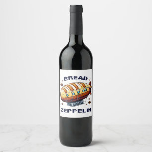 Etiqueta Para Botella De Vino Diseño retro del Bread Zeppelin