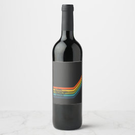 Etiqueta Para Botella De Vino Diseño Retro Vintage 1976 