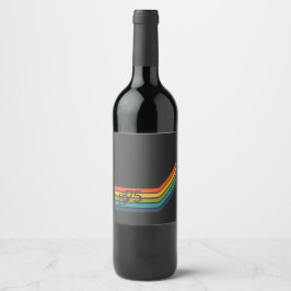 Etiqueta Para Botella De Vino Diseño retro vintage de 1975