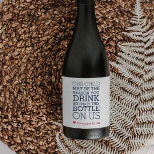 Etiqueta Para Botella De Vino Disfruta Esta Botella En Nosotros   Regalo docente
