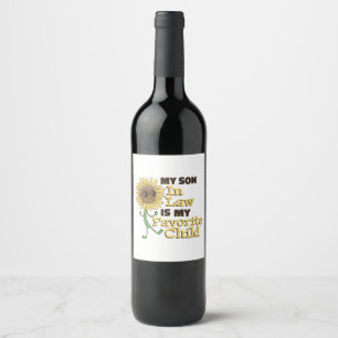 Etiqueta Para Botella De Vino Divertido Mi yerno es mi hijo favorito Familia Mam