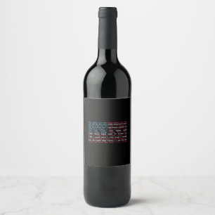 Etiqueta Para Botella De Vino Divertido presidente de Estados Unidos en la lista